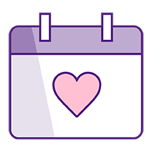 illustratie agenda met hart