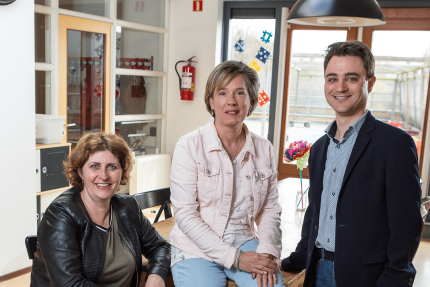 vlnr: locatieleider angela van scheppingen, p&o-adviseur esther turkesteen en locatieleider wouter eijkman