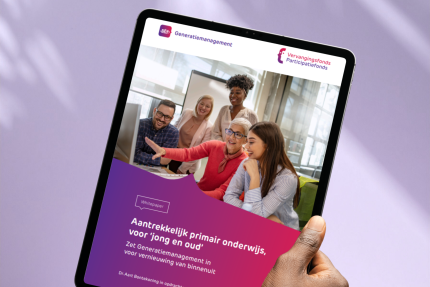 mockup van whitepaper generatiemangement op ipad