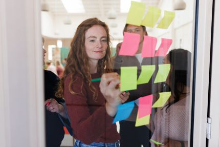 post it-s op raam plakken