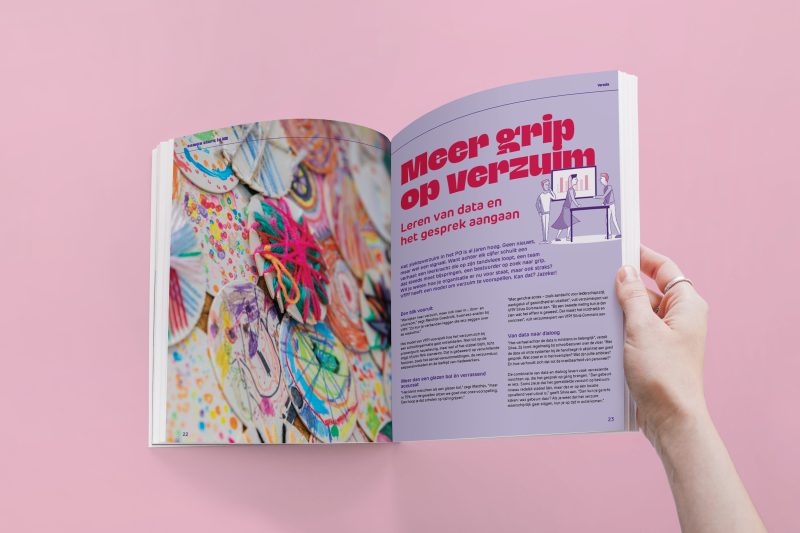 Preview van een bladzijde over verzuim in het Samen sterk in HR-magazine