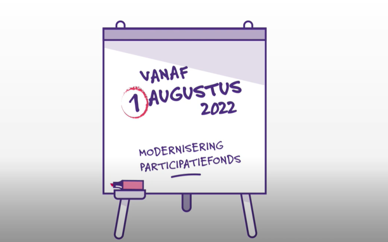 Bord met datum van de Modernisering Pf: 1 augustus 2022