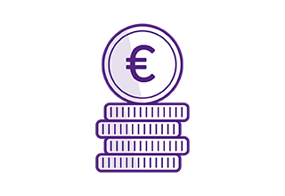 Illustratie gestapelde munten