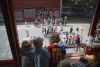 Uitzicht op het schoolplein