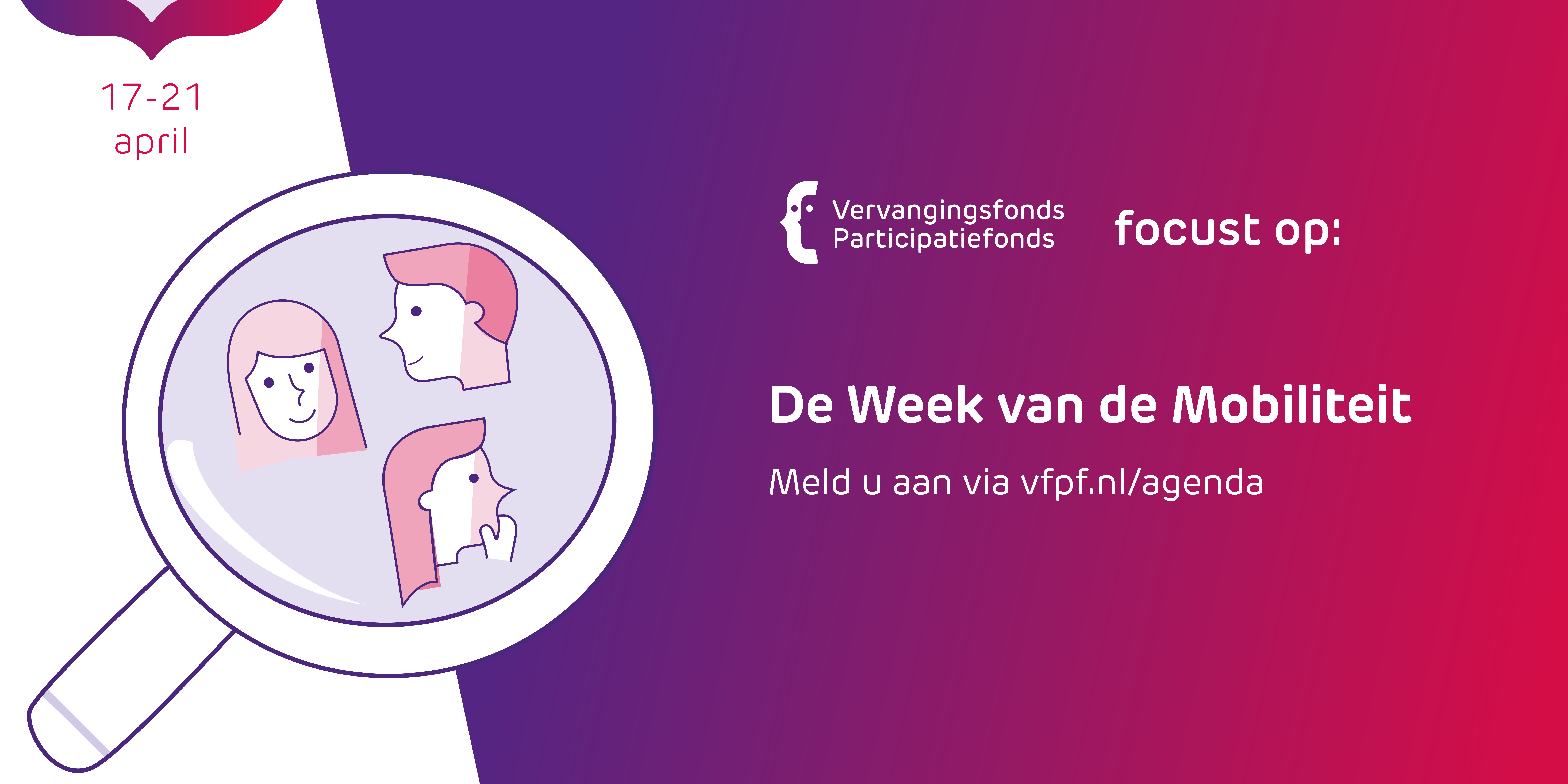 van 17 tot en met 21 april organiseert vfpf de week van de mobiliteit. een week waarbij de inzetbaarheid van de medewerker centraal staat.