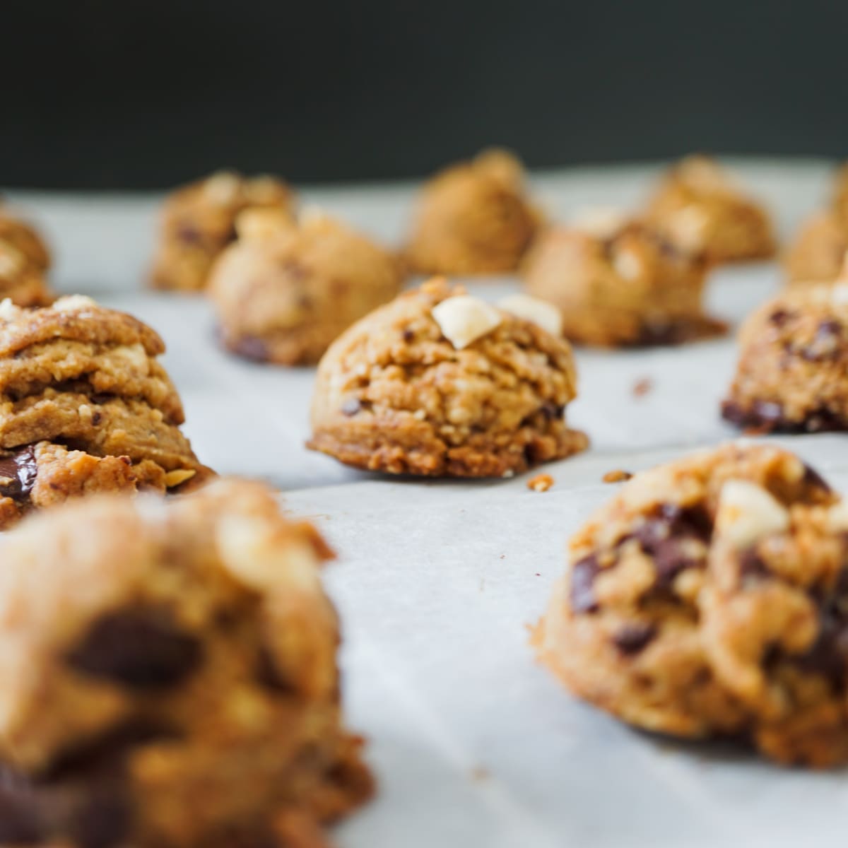 soft vegan baked chocolate chip cookies