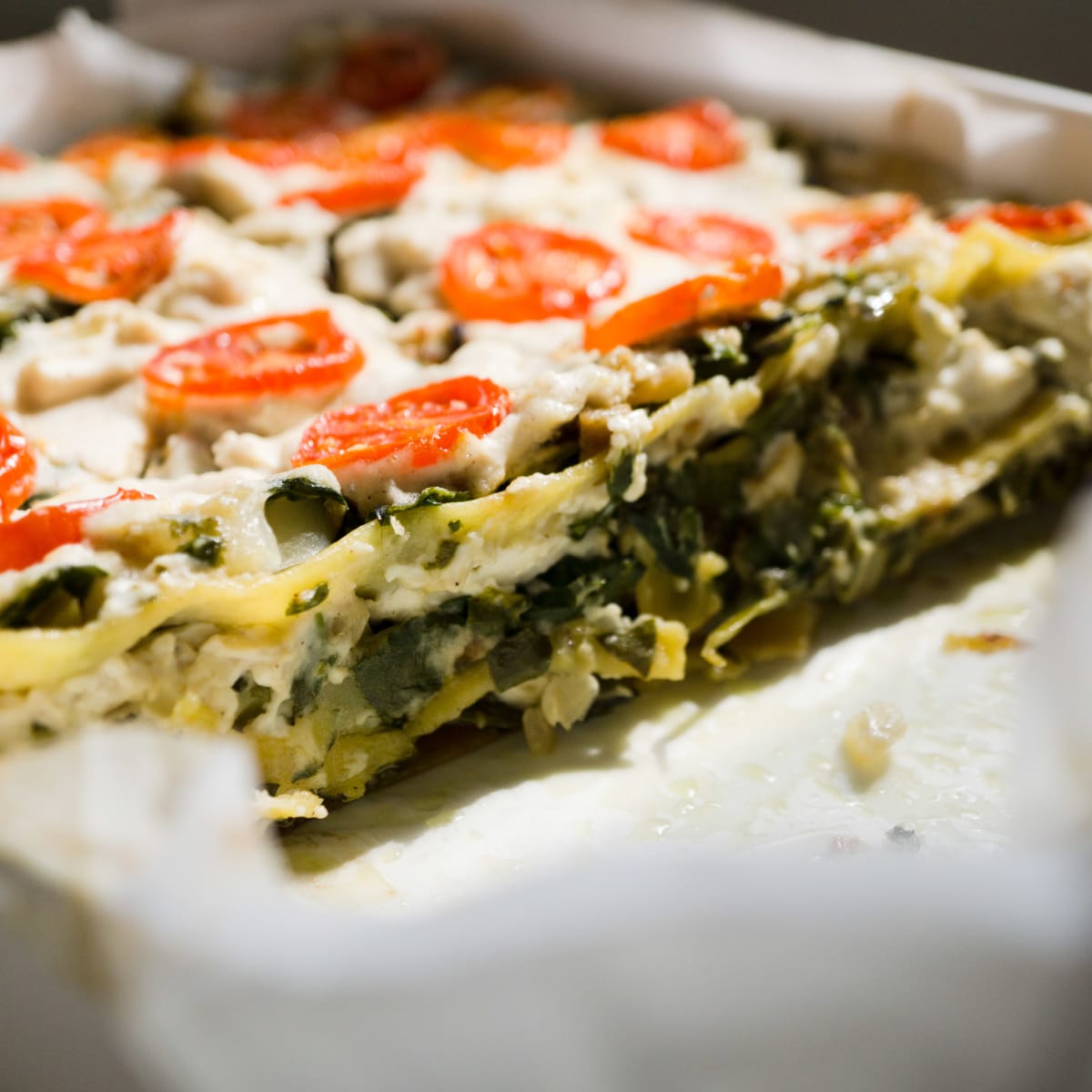 Vegan-Gluten-Free Chard And Cashew baked Lasagna