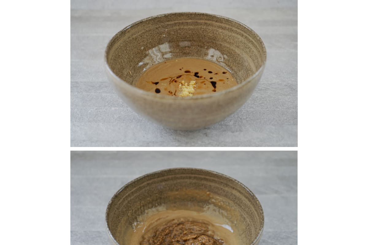tahini and tamari dressing for the salad