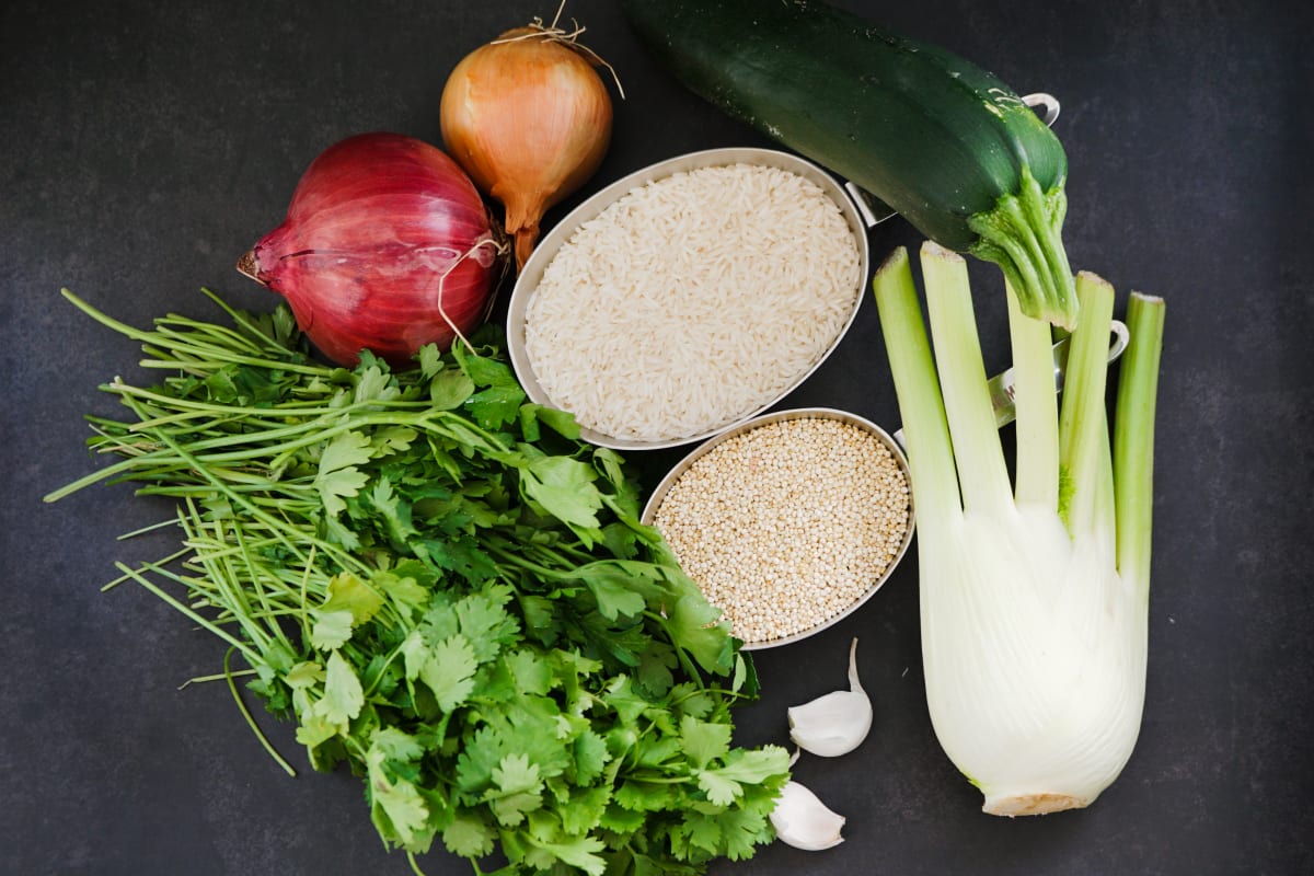 the vegetables for the stuffing