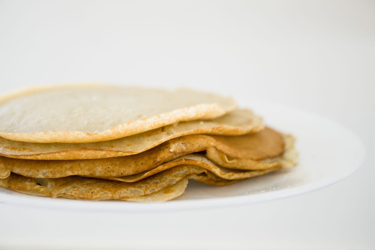 vegan blintzes crepes stack