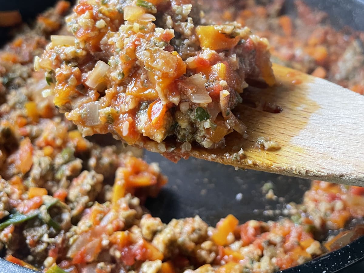 Vegan Mung Bean Pasta Bolognese