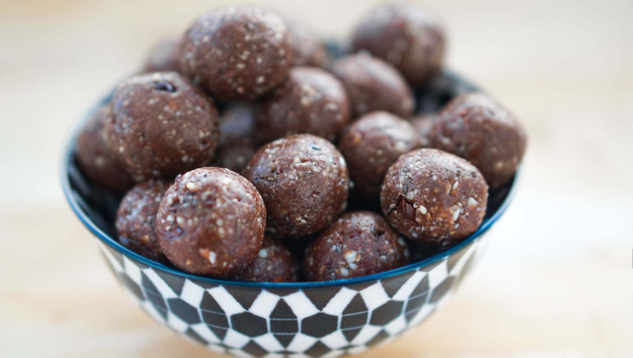 bliss balls in a bowl