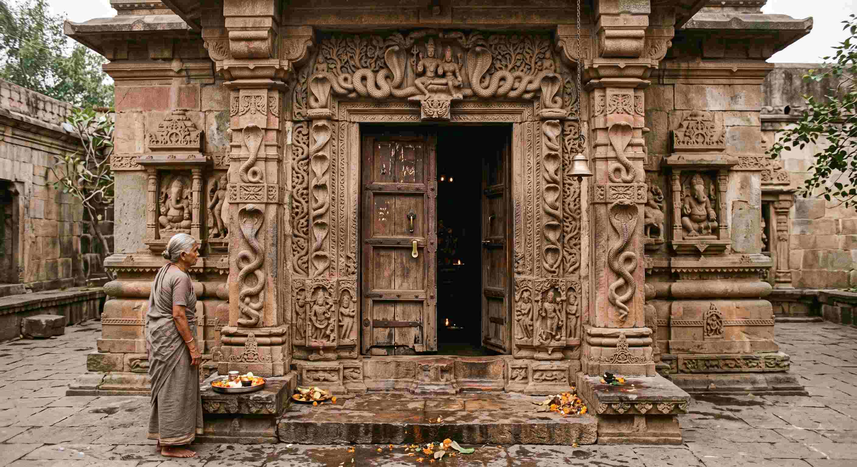 Rare 11th century idol of Lord Shiva and Parvati on Takshak Nag in Nagchandreshwar Temple Ujjain