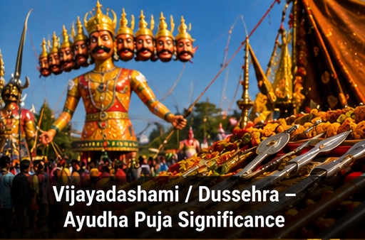 Towering burning effigy of Ravana during Dussehra fireworks