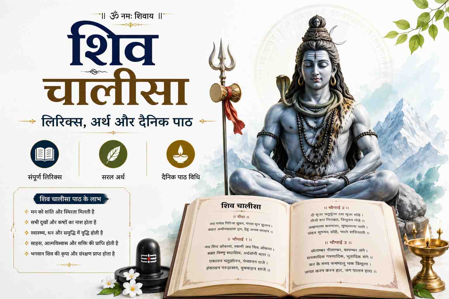 Lord Shiva meditating - Shiv Chalisa