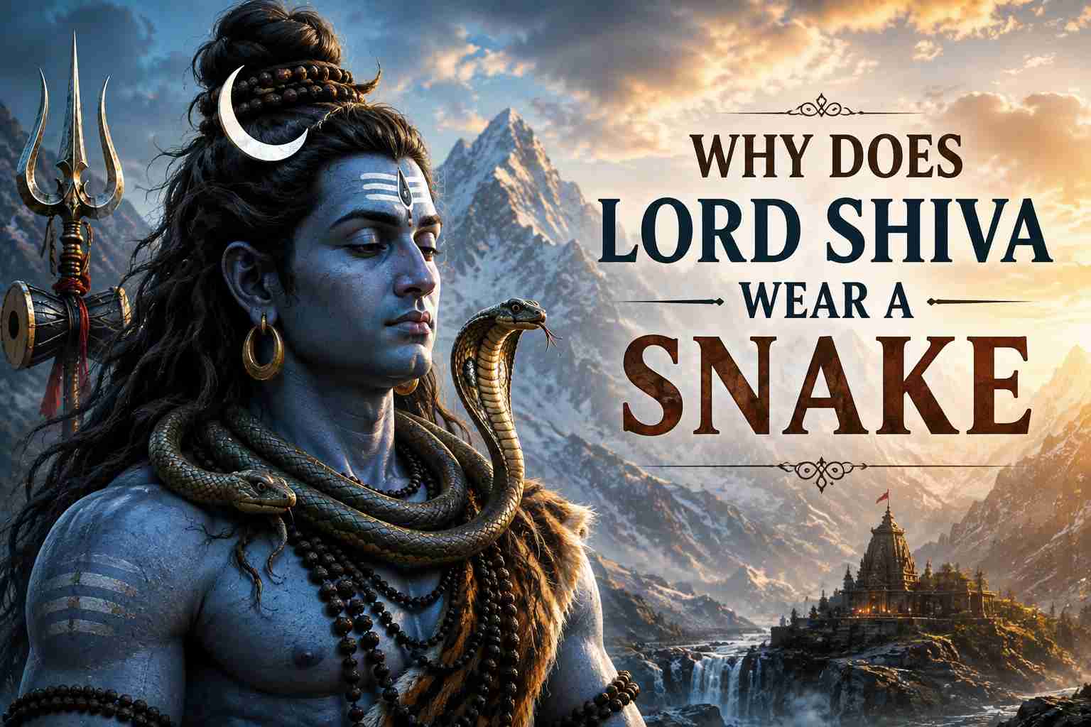 Lord Shiva with snake Vasuki