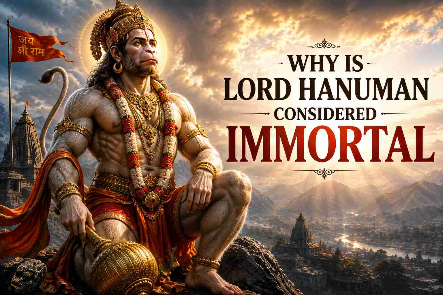 Lord Hanuman meditating on Lord Rama