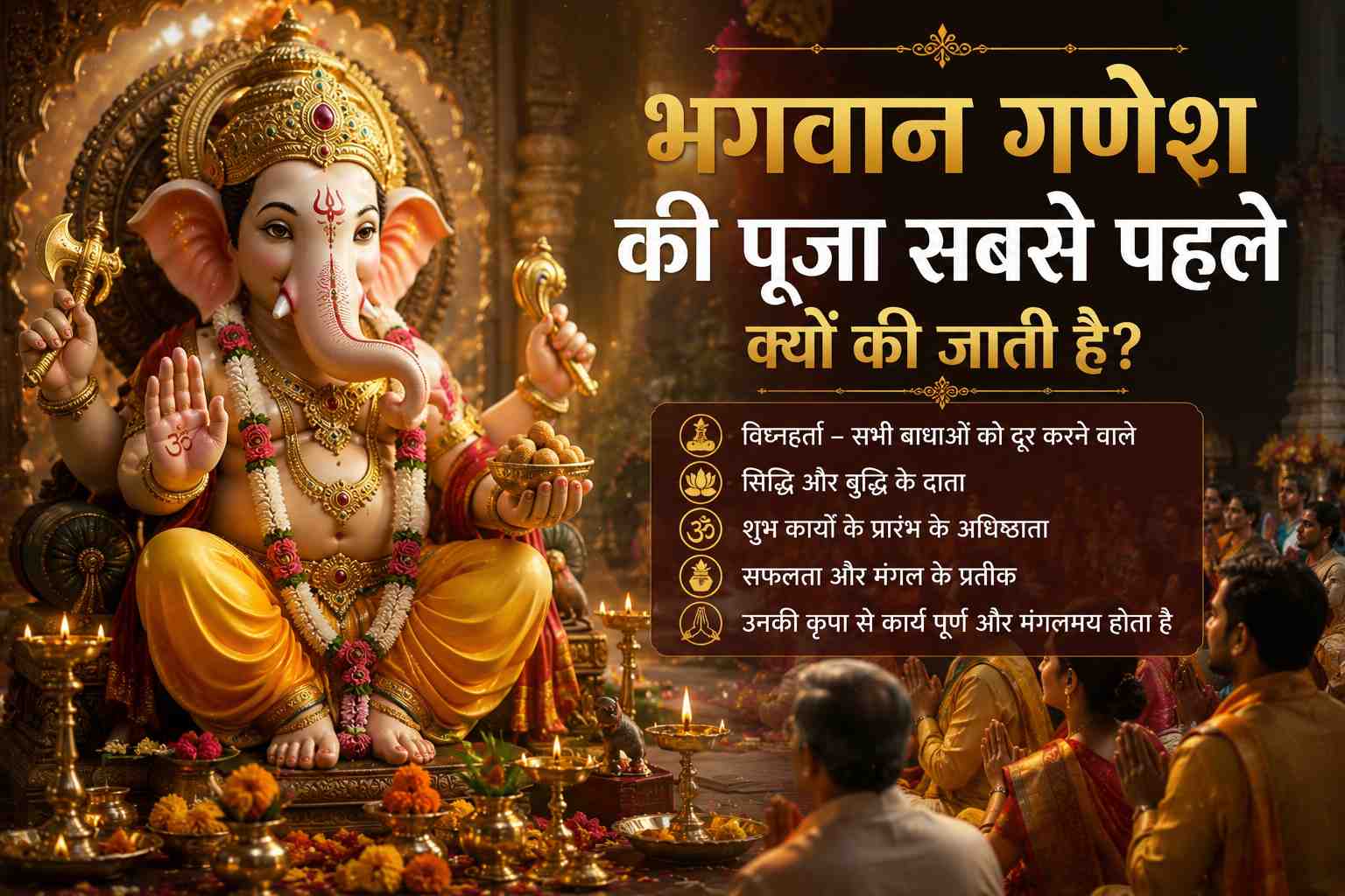 Lord Ganesha being offered modaks