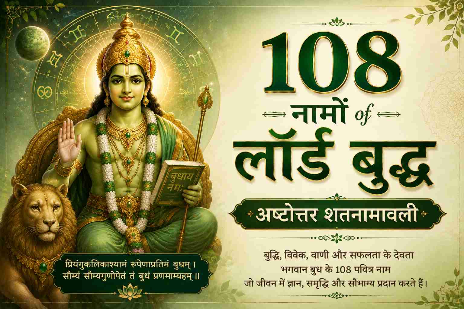 108 Names of Lord Budha - Budha Ashtottara Shatanamavali