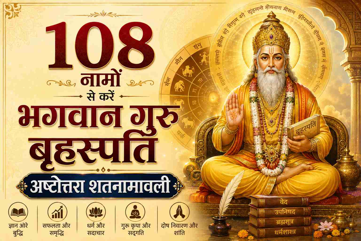 108 Names of Lord Guru Brihaspati - Ashtottara Shatanamavali