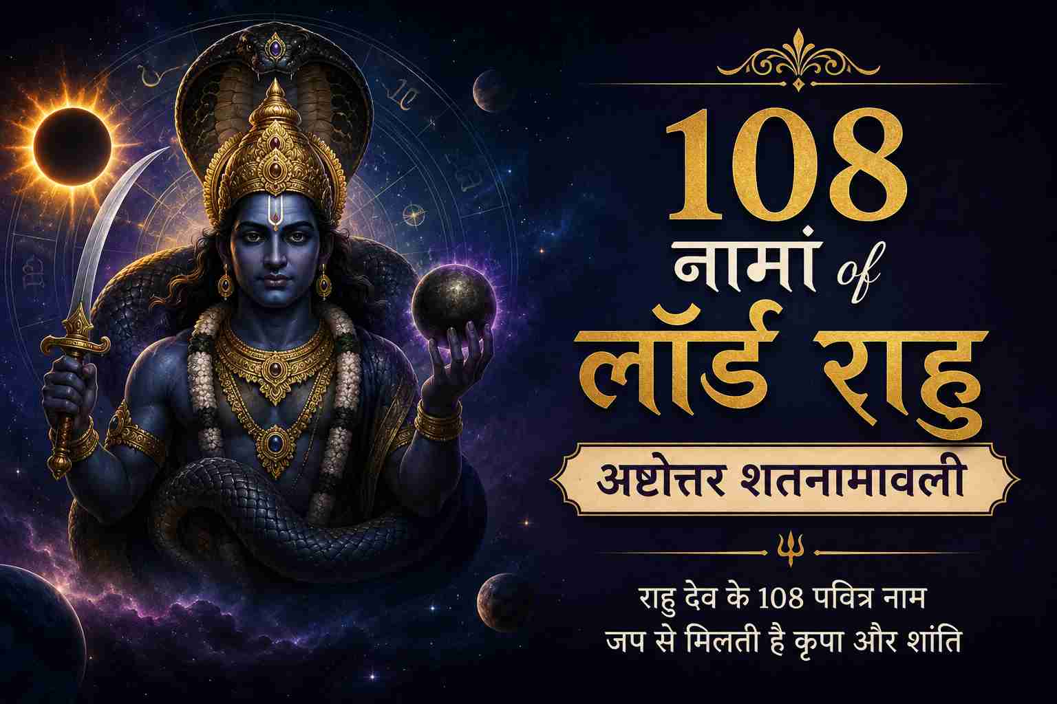 108 Names of Lord Rahu - Rahu Ashtottara Shatanamavali