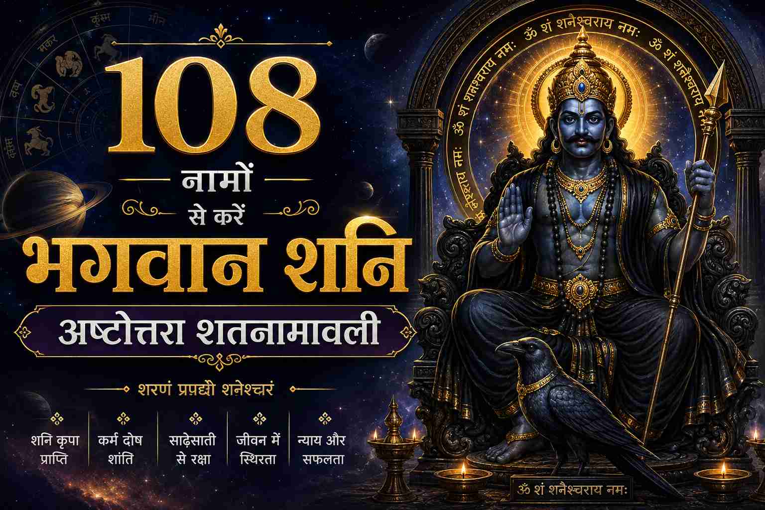 108 Names of Lord Shani - Shani Ashtottara Shatanamavali