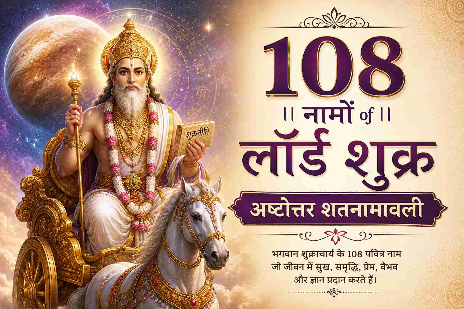 108 Names of Lord Shukra - Shukra Ashtottara Shatanamavali