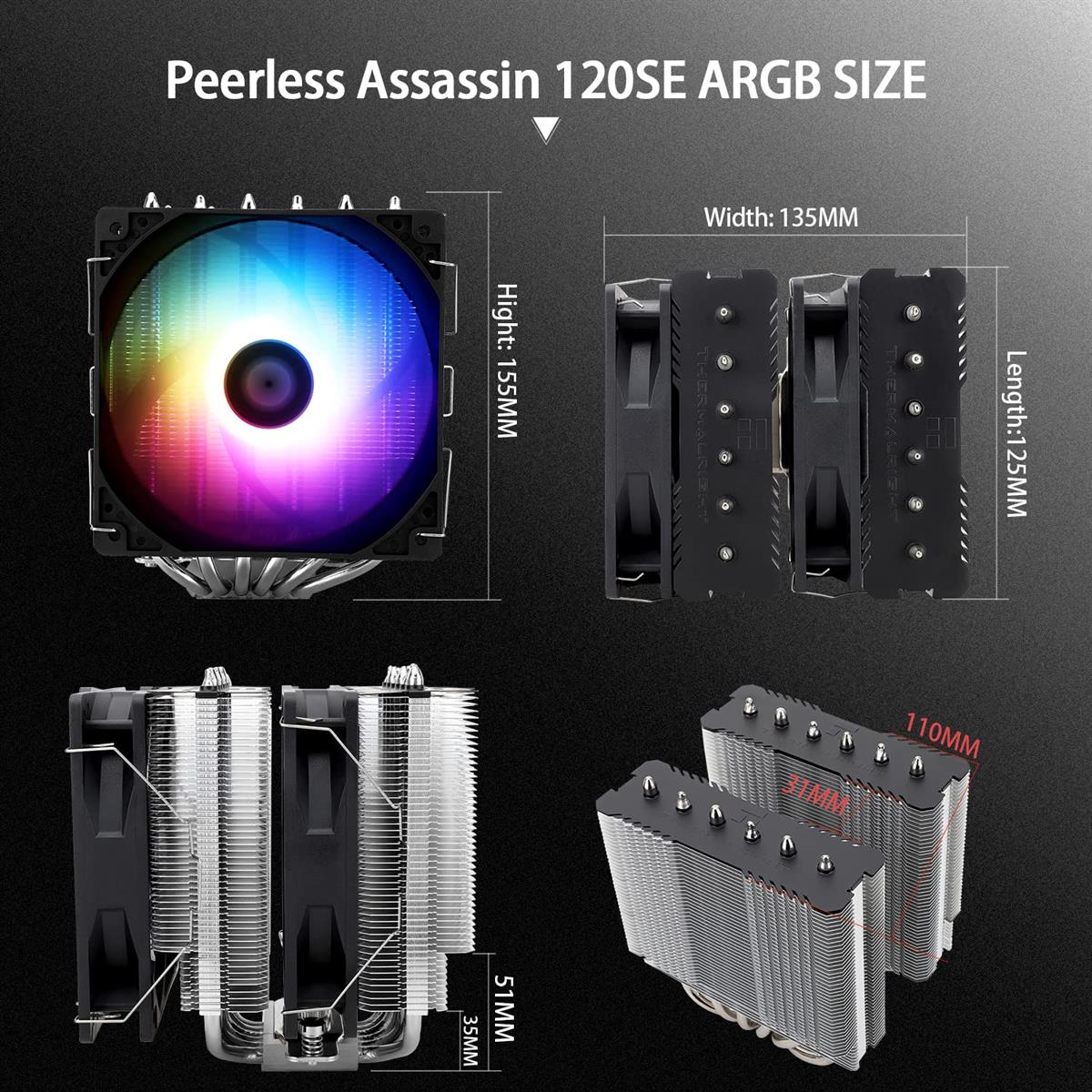Thermalright Peerless Assassin 120 SE ARGB Cooler