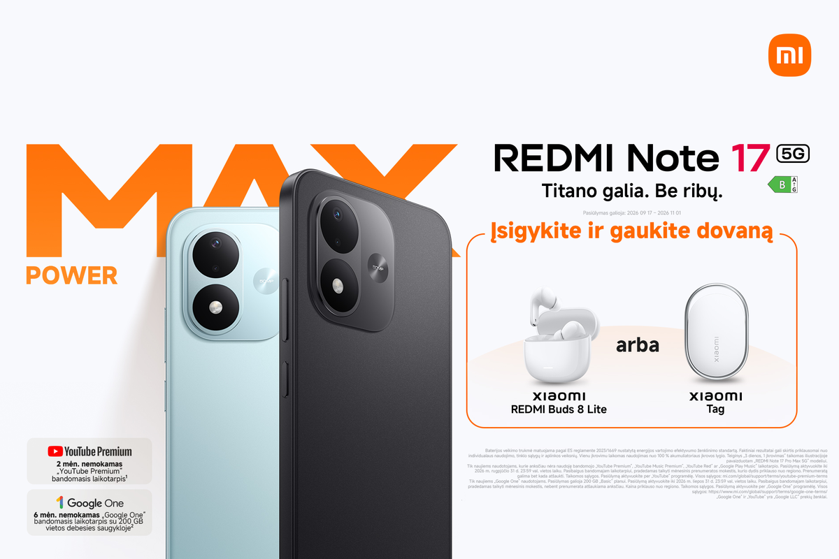 REDMI Note 17 5G pasiūlymas