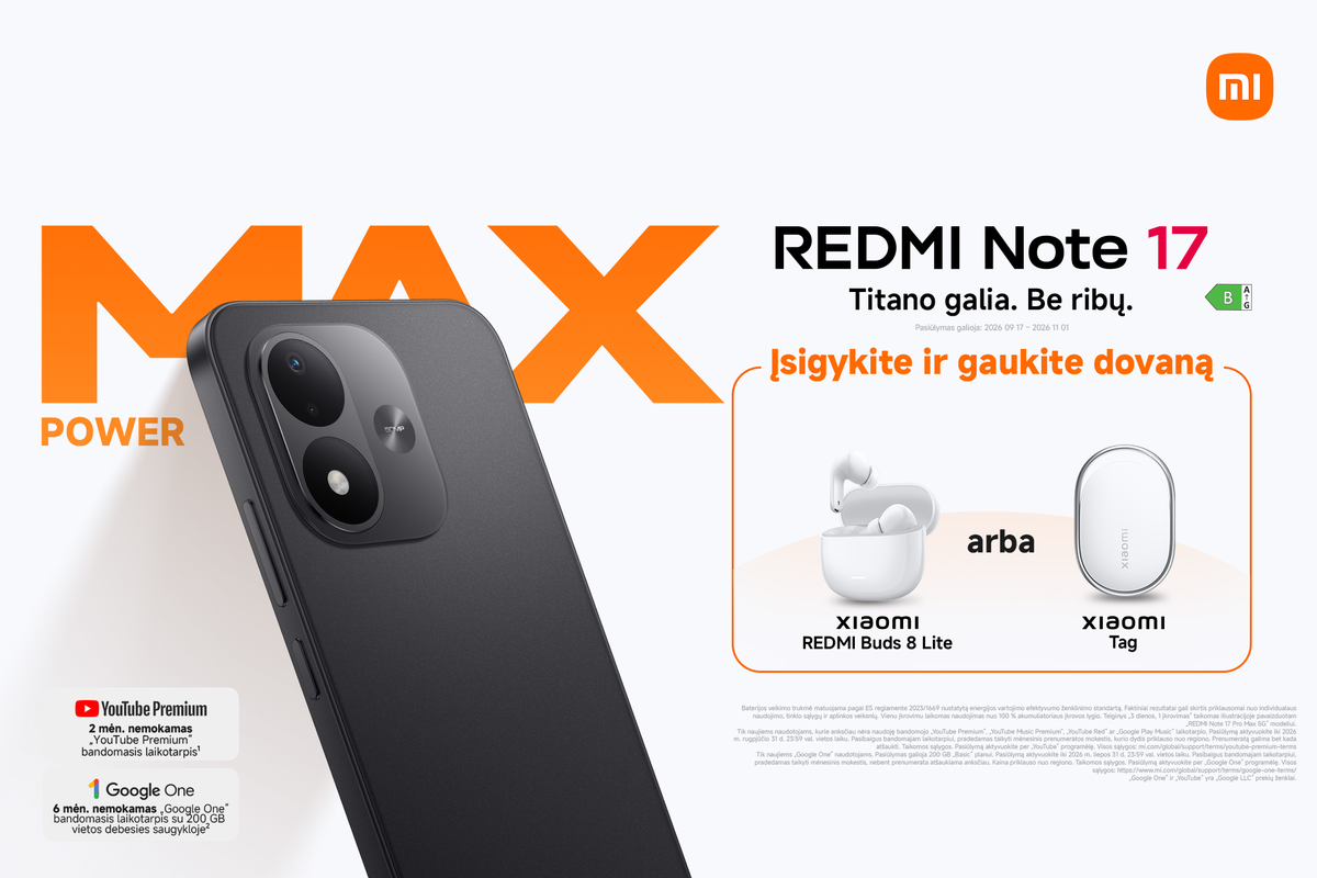 REDMI Note 17 pasiūlymas