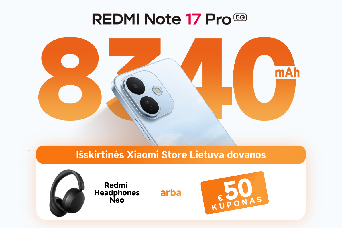 REDMI Note 17 Pro 5G pasiūlymas