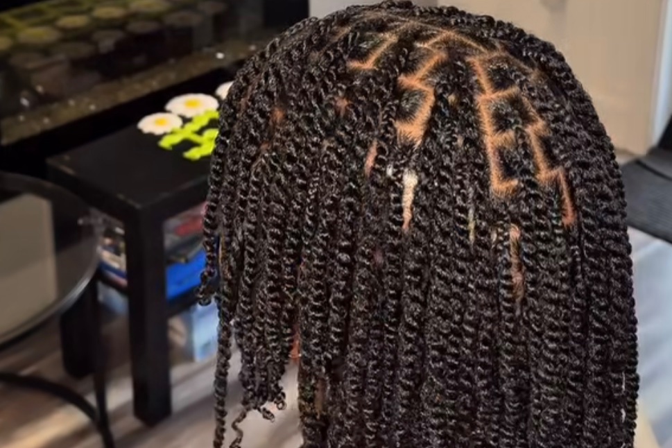 Flawless Twist and lock with natural hair