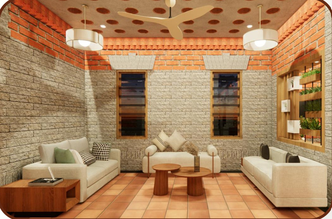 Living room interior project in Bangalore by AR Constructions & Realtors
