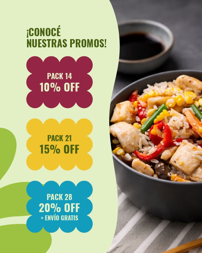 Packs Light & Proteico - Banner Viandas Cook