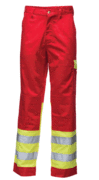 BUKSE- RØD/GUL EN 11612