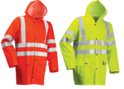 REGNJAKKE M/HETTE A.FLAME HI-VIS KL. 3