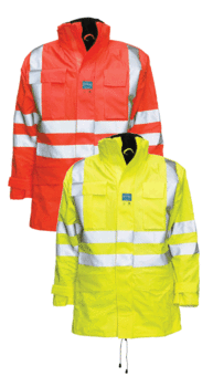 REGNJAKKE PARKAS KL 3 - EN 343/ EN 20471/ EN 14116