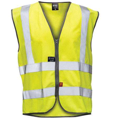 REFLEKSVEST GLIDELÅS ANTIFLAME KL.2