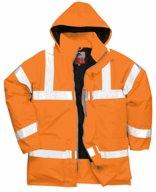 * REGNPARKAS BIZFLAME ORANGE KL.3 S778