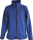 JAKKE FLEECE STRIKKET BLÅMELERT