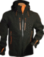 JAKKE PROSHELL EXTREME SVART/ORANGE 7090-17