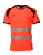 T-SKJORTE HI-VIS KL 2 RØD/SVART