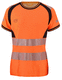 T-SKJORTE HI-VIS KL 2 DAME ORANSJE/SVART