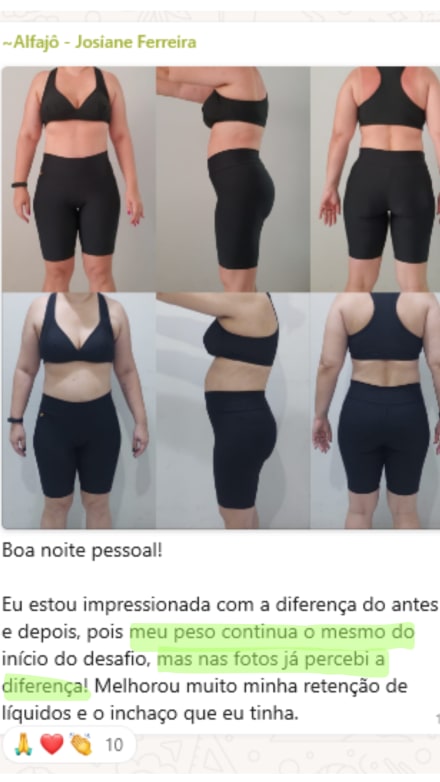 Print de depoimento real de cliente do Dieta Sem Stress — perda de peso com o programa