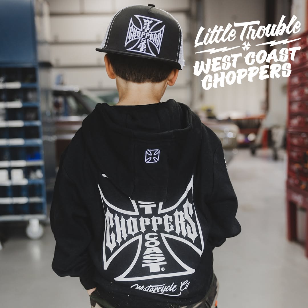 Coordinated moto, flame and checker kids clothing