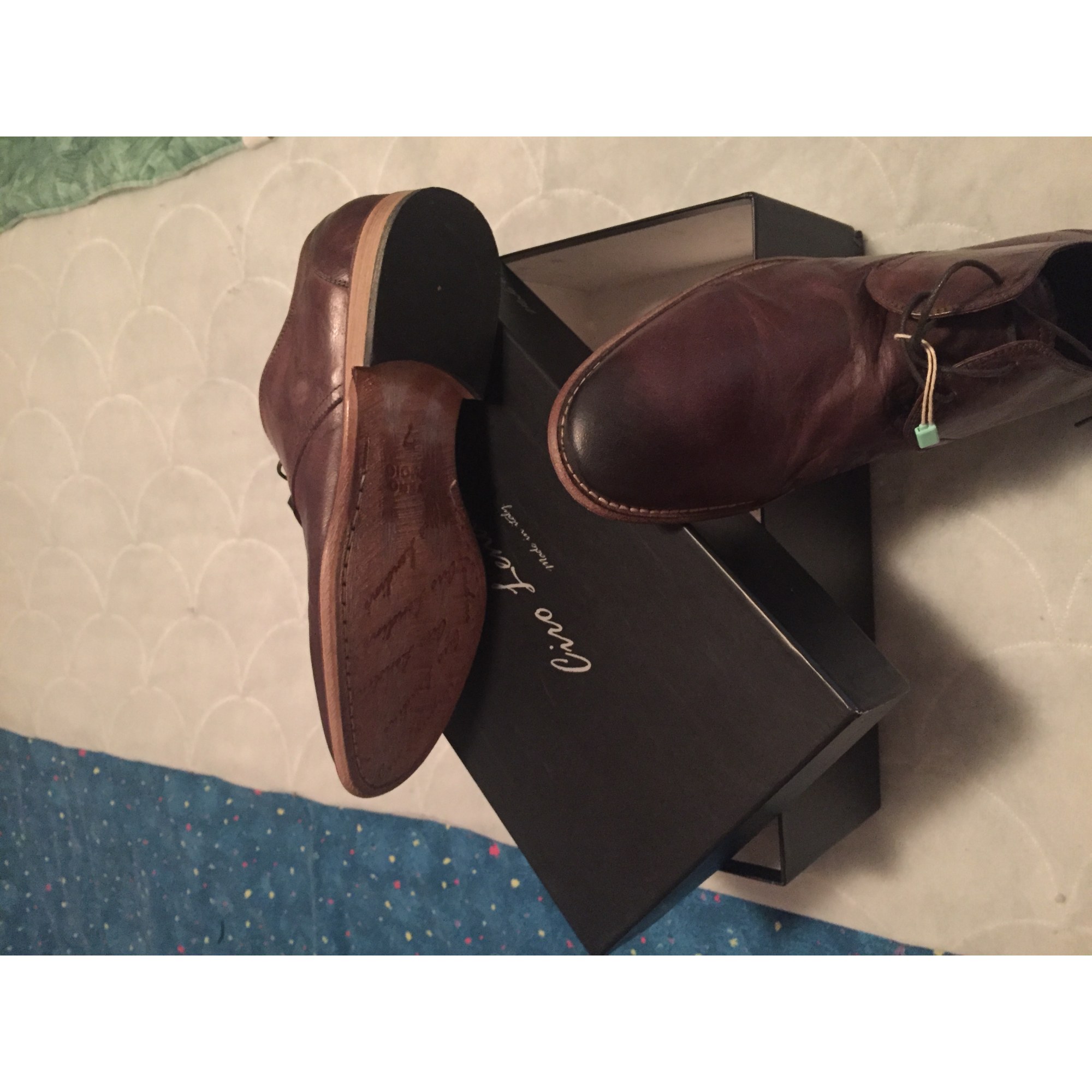Chaussures à lacets CIRO LENDINI 42 marron vendu par D'yvette 85203430 -  4611028
