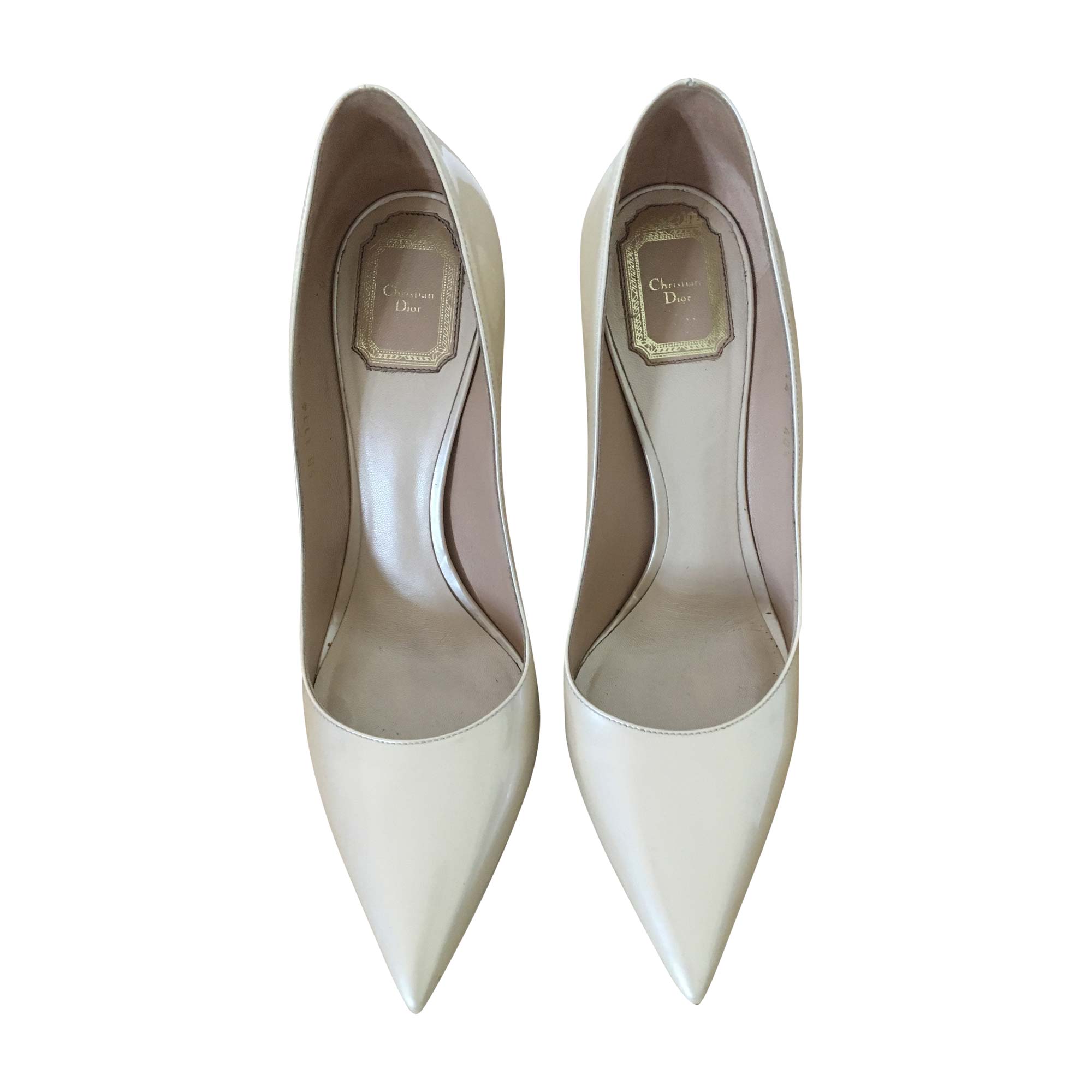 dior white heels