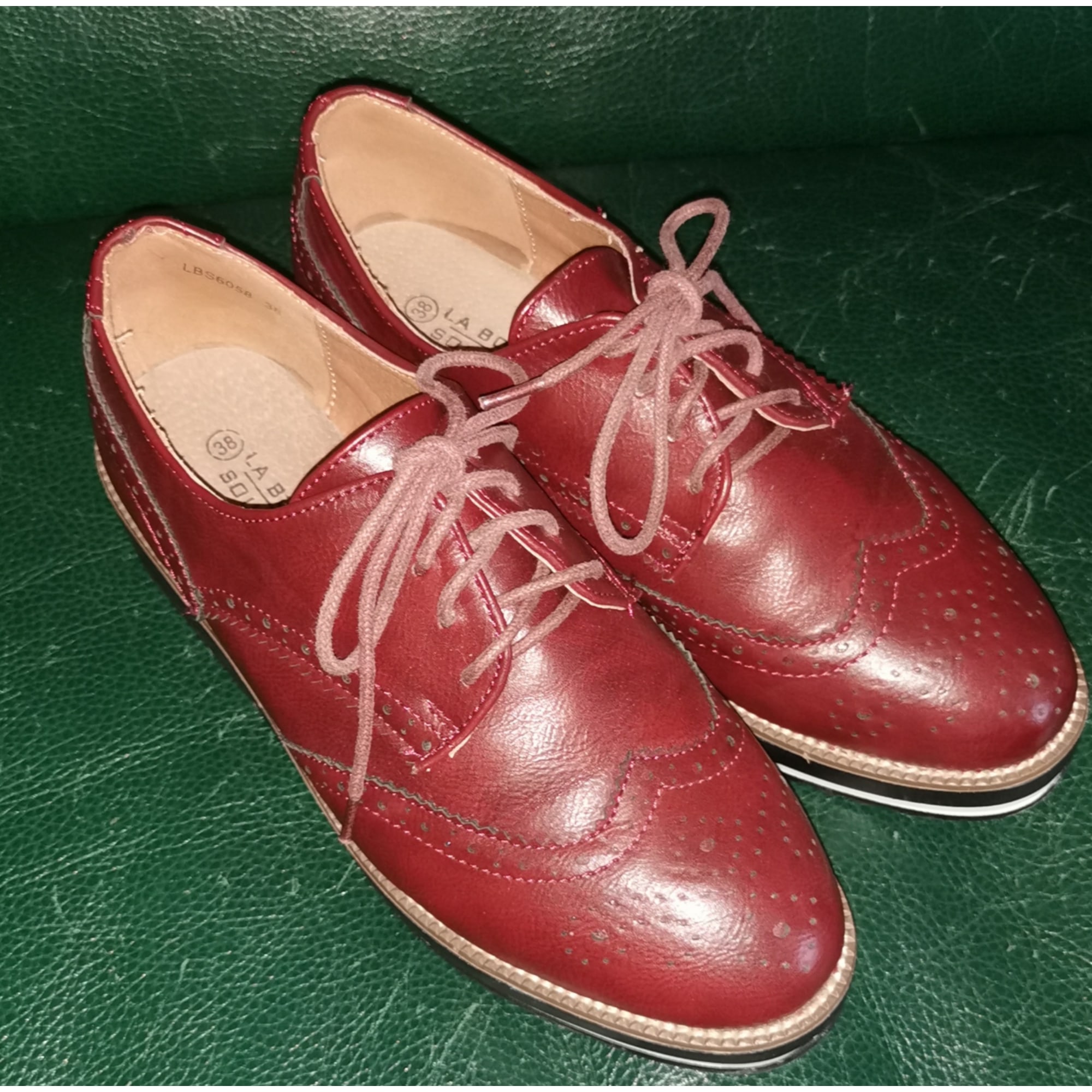 Chaussures à lacets LA BOTTINE SOURIANTE 38 rouge - 10732605