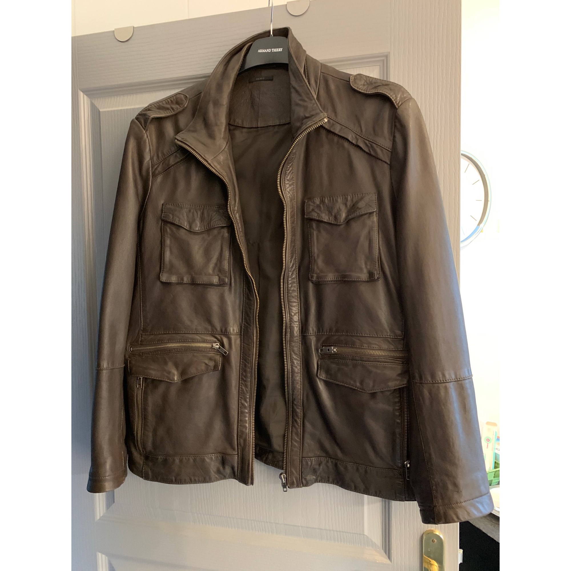 Leather Jacket IKKS Brown