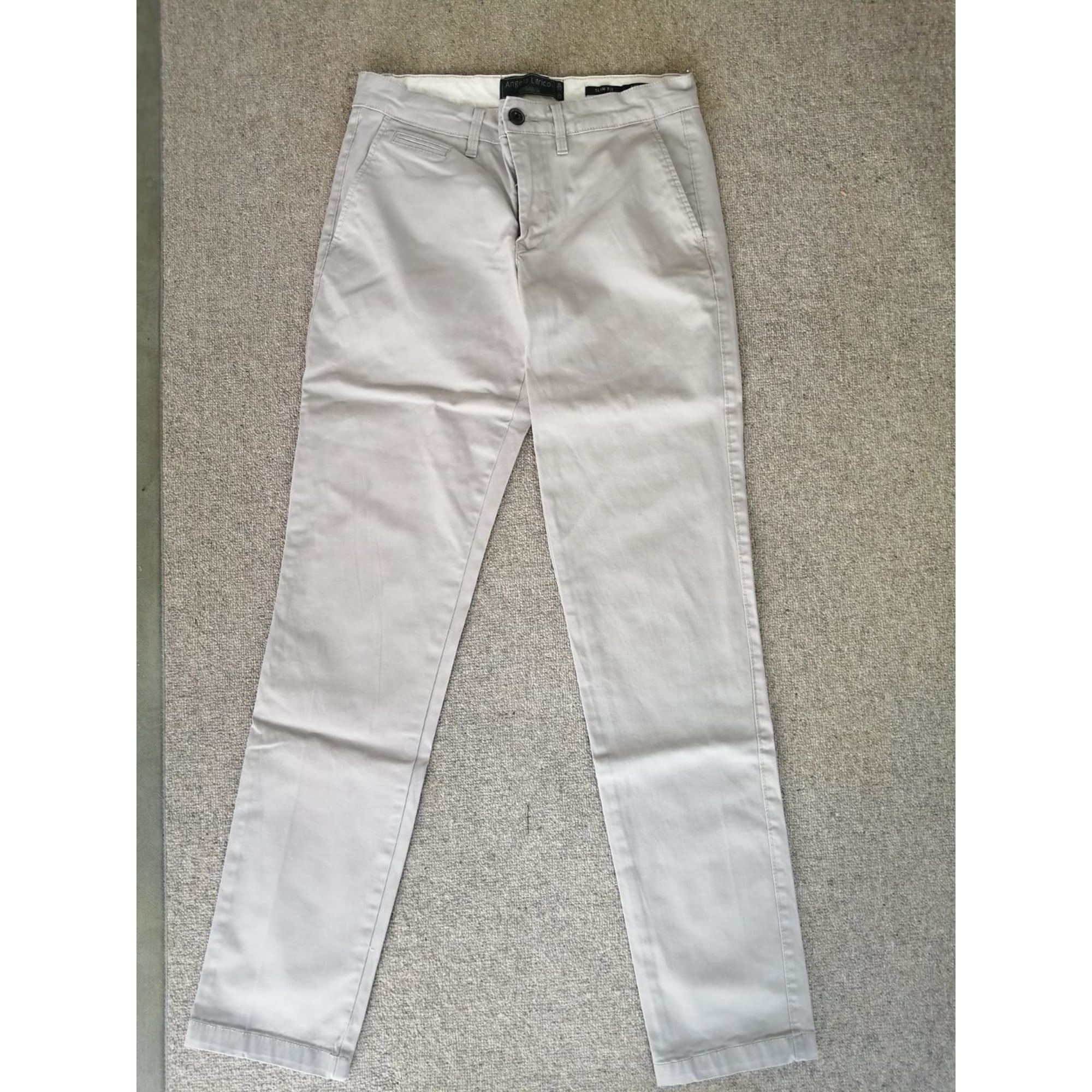 Pantalon droit ANGELO LITRICO gris - 11734704